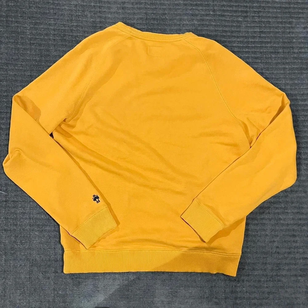Brooks Brothers Crewneck Sweater Sweatshirt Yellow Mustard Medium Cotton